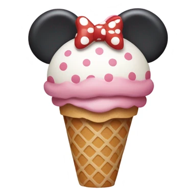 Minnie Mouse holding an ice cream  sticker