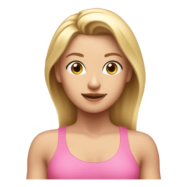 Blonde Pink Pilates princess sticker