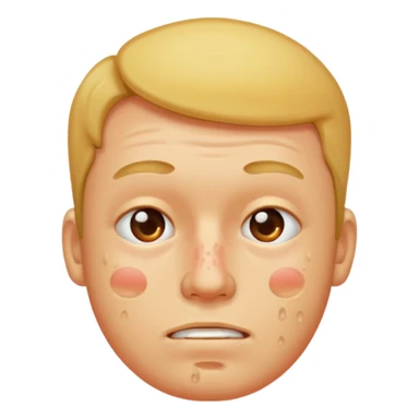 man with lots of acne sticker