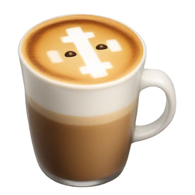 Latte with art of cross sticker