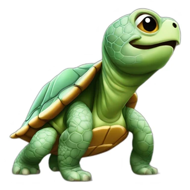 tortue qui fait caca sticker