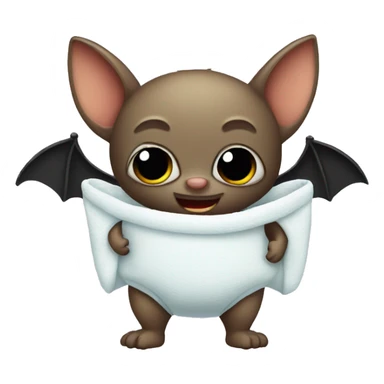 a bat with a diaper sticker