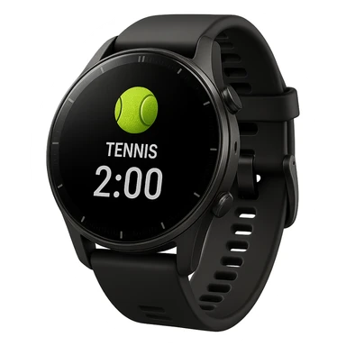 smartwatch con modalità attiva di tennis che segna 2 ore di tennis, REALISTICA 4K sticker