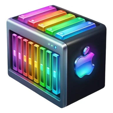 rainbow between servers brainrot sticker