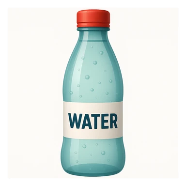 Borjomi water bottle emoji with a different label, variation 4 sticker