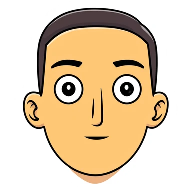 Face of man who is very boss eyed sticker