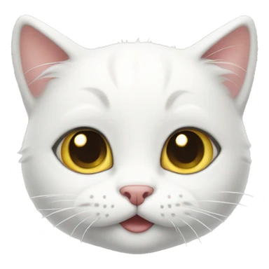 cute white kitty sticker