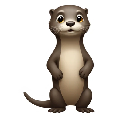  otter waiting for hedgehog's hand sticker
