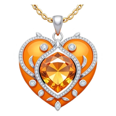 fantasy-magic-orange-necklace-diamonds sticker