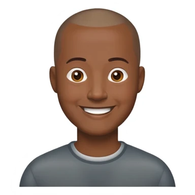 Nam, 50 tuổi, đầu đinh, cười, da đen sticker