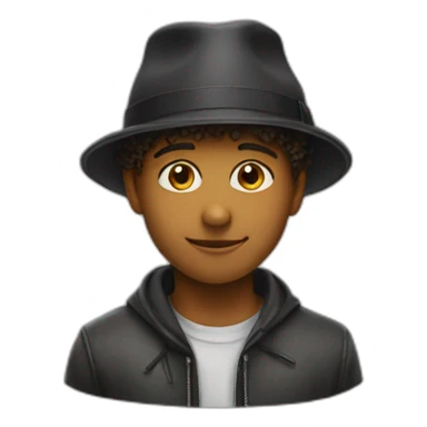 boy hat magic and costar sticker