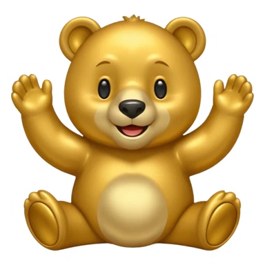 Oso dorado animatronico feliz sticker