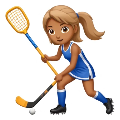 field hockey girl  sticker