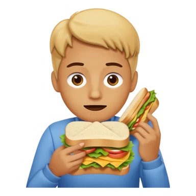 Create a person having lunch. sticker