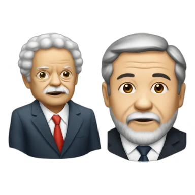 president Lula from Brazil versus squid animal sticker