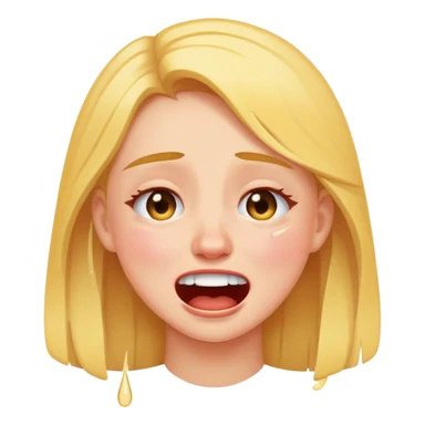 girl crying from laughing  sticker