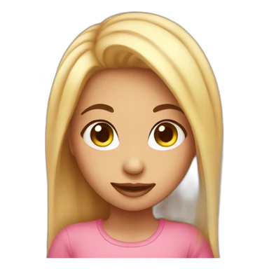 Blushing love girl sticker