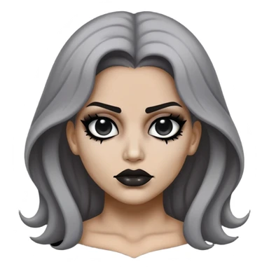 Super idol with a dirty cursed Selene Delgado face with no eyes and the background is pitch black and super idol is (a little dark) gray sticker
