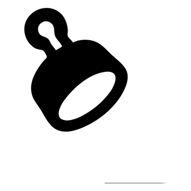 Minimal spotlight logo: small circular fixture on the upper left emitting a single filled wedge of light angled 15 degrees downward, monoline outline for the fixture, filled beam in solid emerald green, white 1-to-1 canvas, clean vector design, no text, no background clutter
 sticker