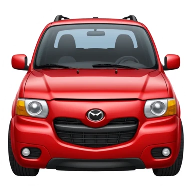 emoji of a mazda tribute 2001 red  sticker