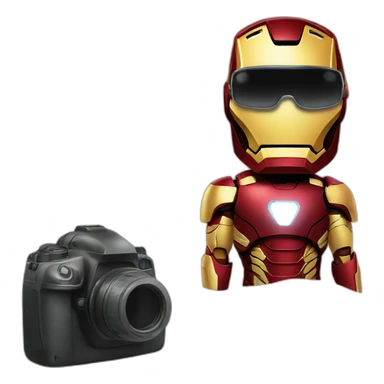 iron man on the beach with dark sunglasses sticker