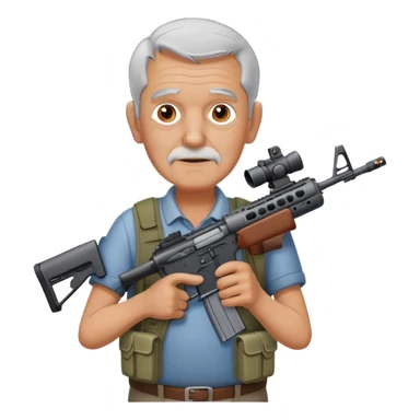 Old man with ar15 sticker
