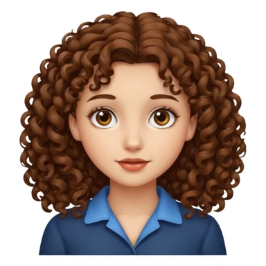 Pretty girl with curly hair sticker