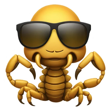 Scorpion with sunglasses sticker
