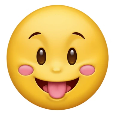 Emoji face sticking tongue up sticker