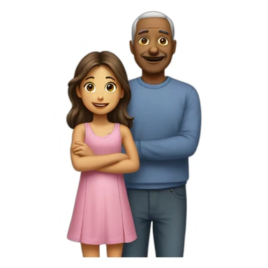 Papa et sa fille sticker