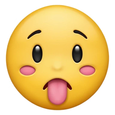 Sad emoji with tongue sticking out sticker