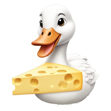 Goose in love with cheese sticker