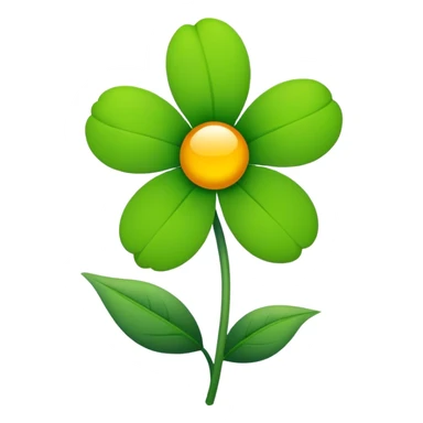 Green heard as flower  sticker