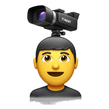 video camera attached to head sticker