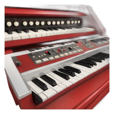 Red Vintage Farfisa Organ sticker