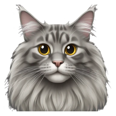 Maine Coon gray sticker