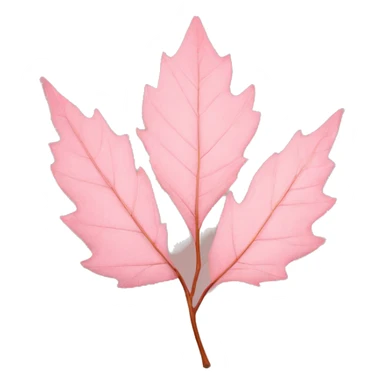 autumn light pink leaf sticker