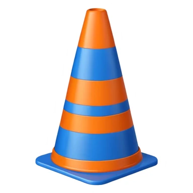 blue traffic cone sticker