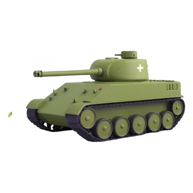 A tank in a field sticker