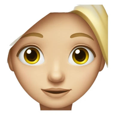 Girl with long blonde hair, and bright blue and green eyes  sticker