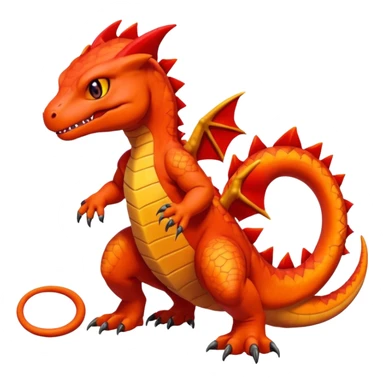 Guilmon-Salandit-Charmeleon-Fakémon-hybrid-creature (full body)  sticker