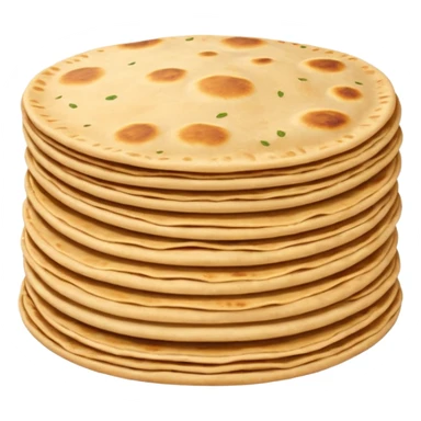 realistic stack of indian roti/chapati sticker