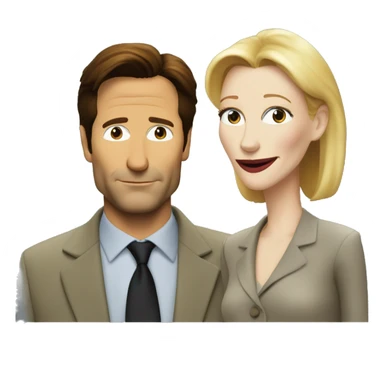 cate blanchett with mulder sticker