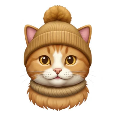 A cat wearing a beanie sticker