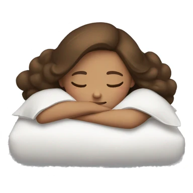 Brown haired girl sleeping sticker