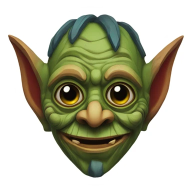 Goblin dart wifi Wood mask  sticker