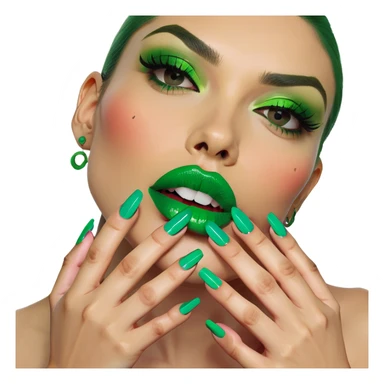 Lips with nails  sticker