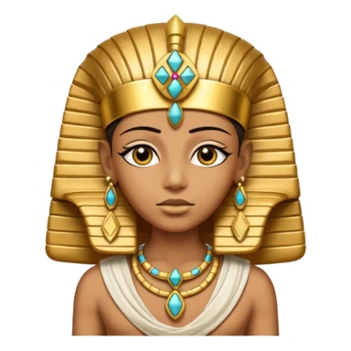 Mummy Pharaoh: Bandaged body with golden headdress and jeweled amulet.
 sticker