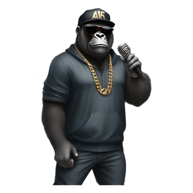 Rapping Gorilla sticker