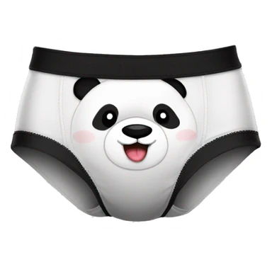 Panda wear underpants sticker